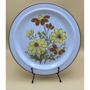 Stoneware Dinner Plate Japan Yellow Daisy Excel Bonnie Fleur 0.75" Vtg 1960’s